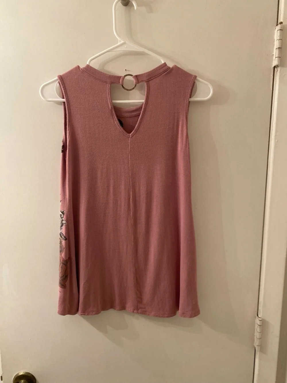 Harley-Davidson Rose Pink Studded Graphic Sleeveless Tank - Picture 6 of 10